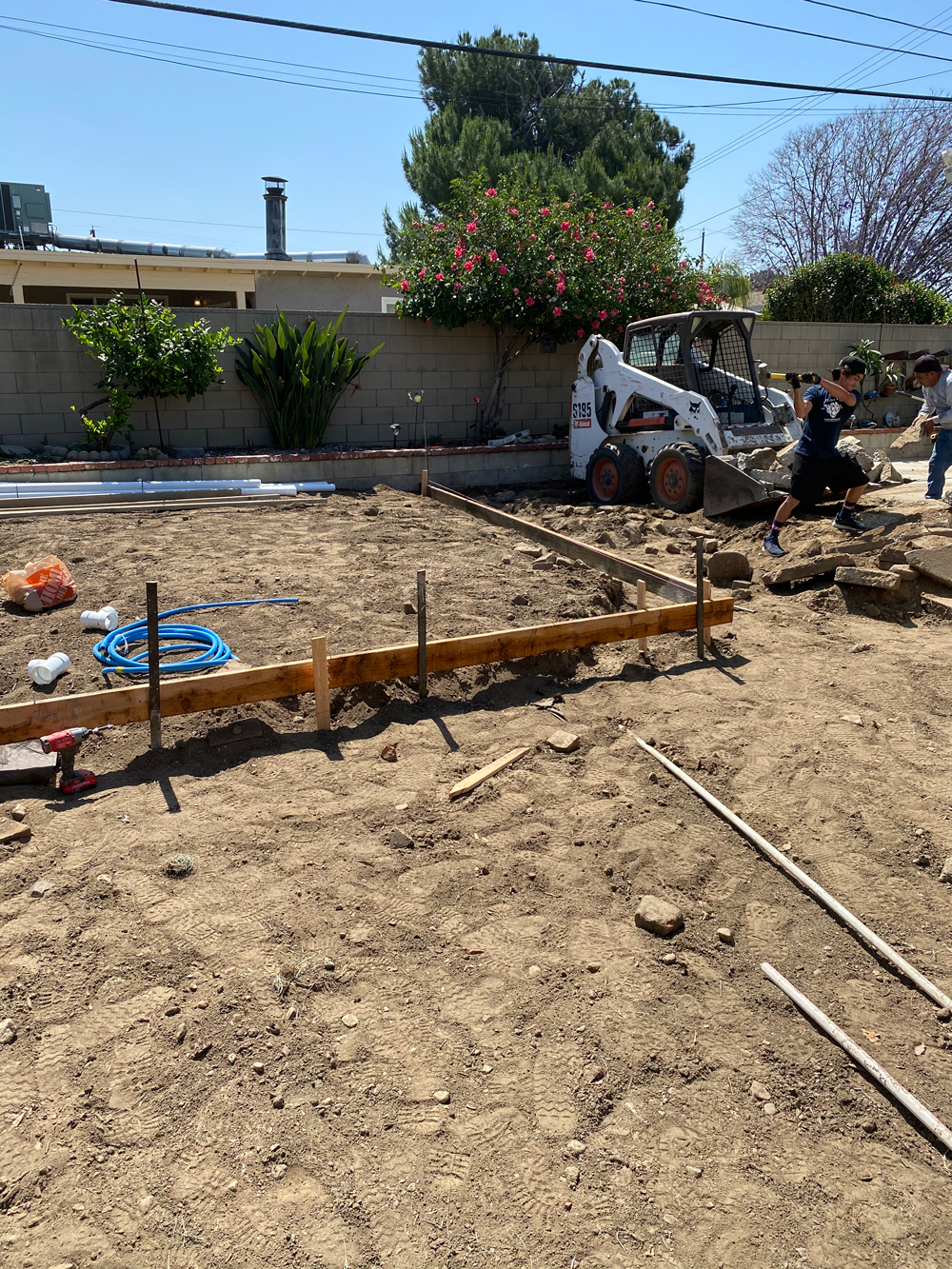 Concrete Prep for new Backyard Area