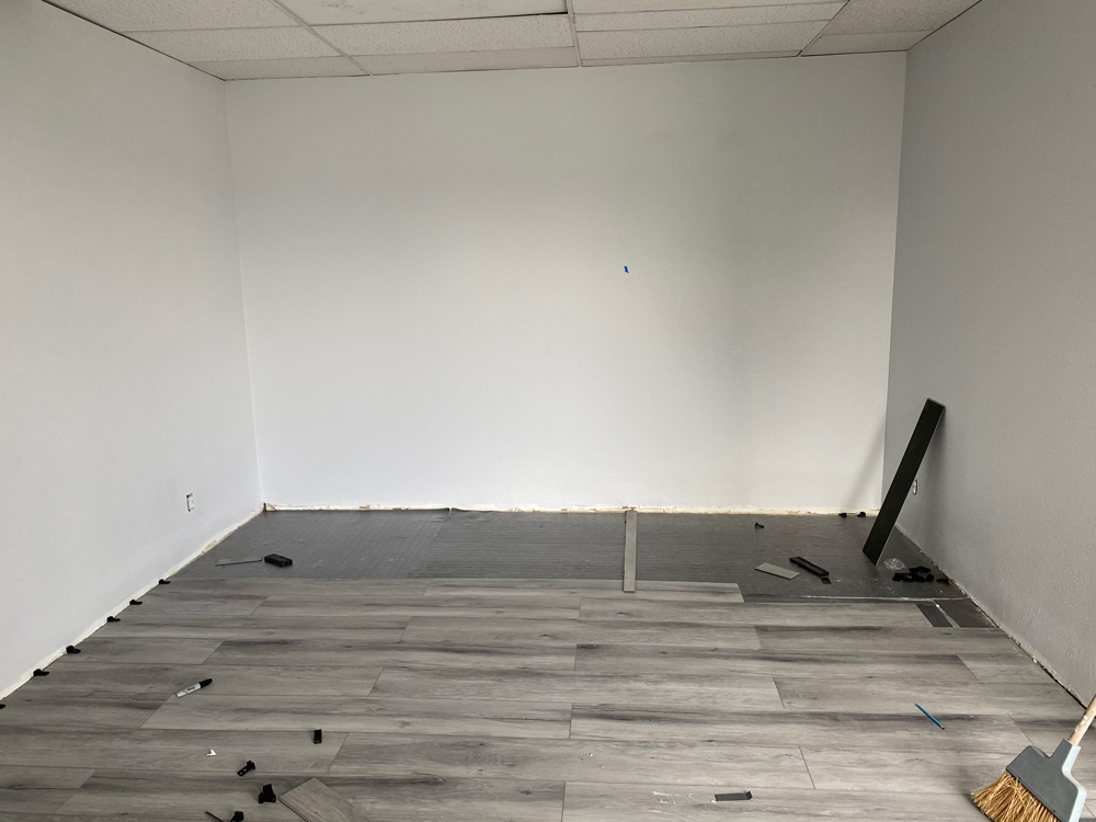 Installation of Vinyl Flooring for a Commerical Bulding