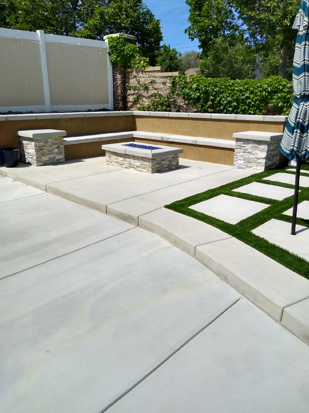 Backyard Renovation with Concrete & Artifical Turf